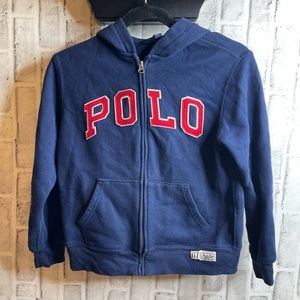 Polo Ralph Lauren kids zip up hoodie size 10/12.